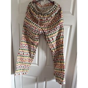 Hanna Andersson Elf Raised By Elves Pajama Pants Women's Medium Holiday Christma